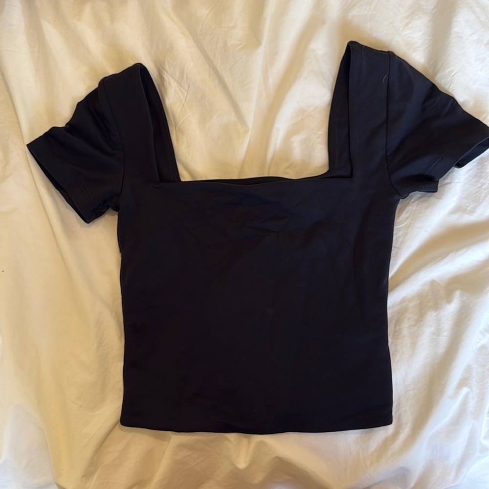 Aritzia Cropped Contour Square Neck Top